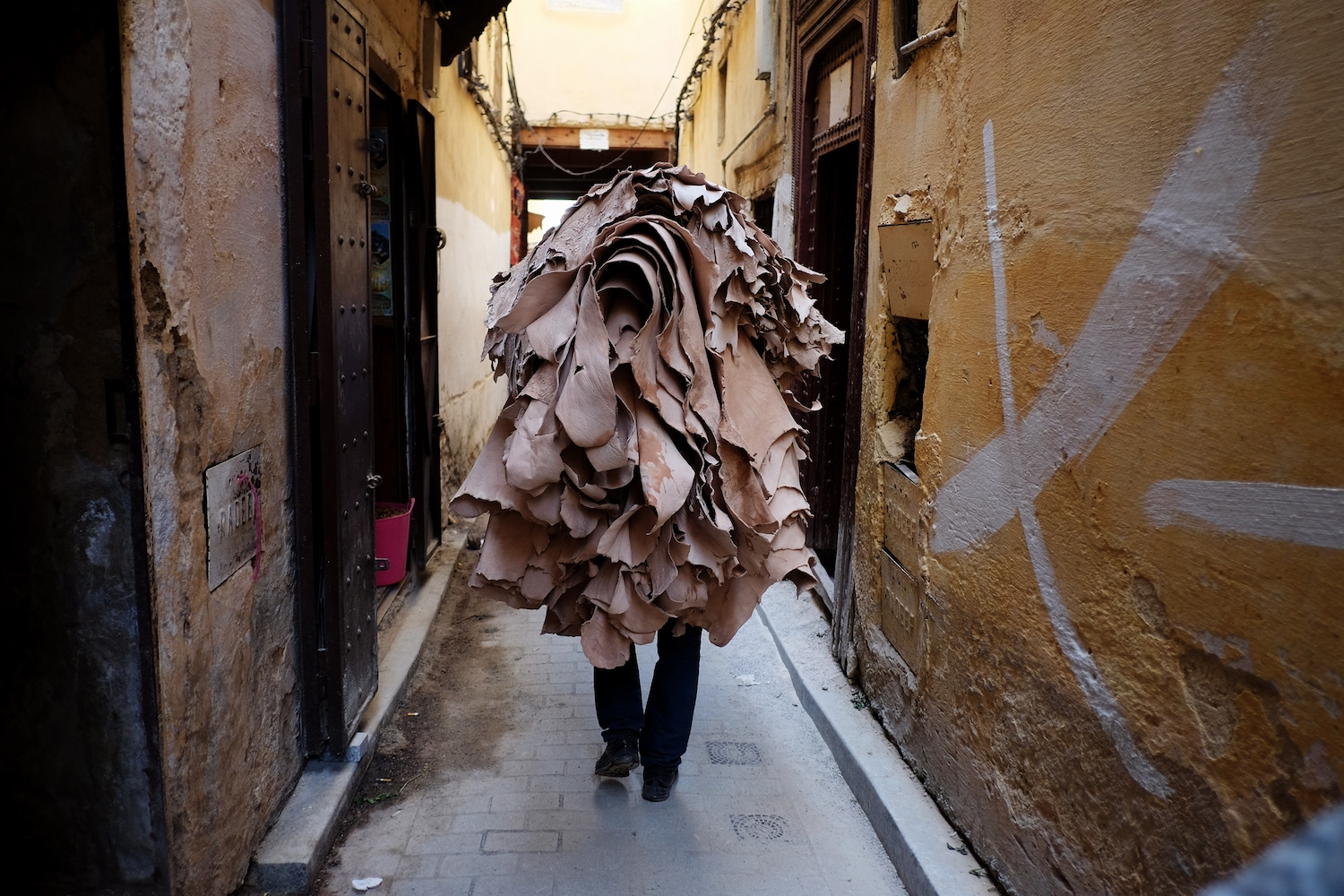 Following the hides in Fes